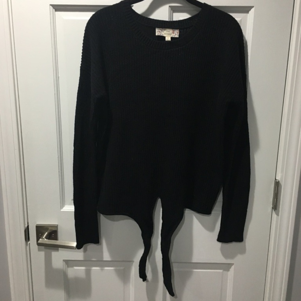 front tie sweater